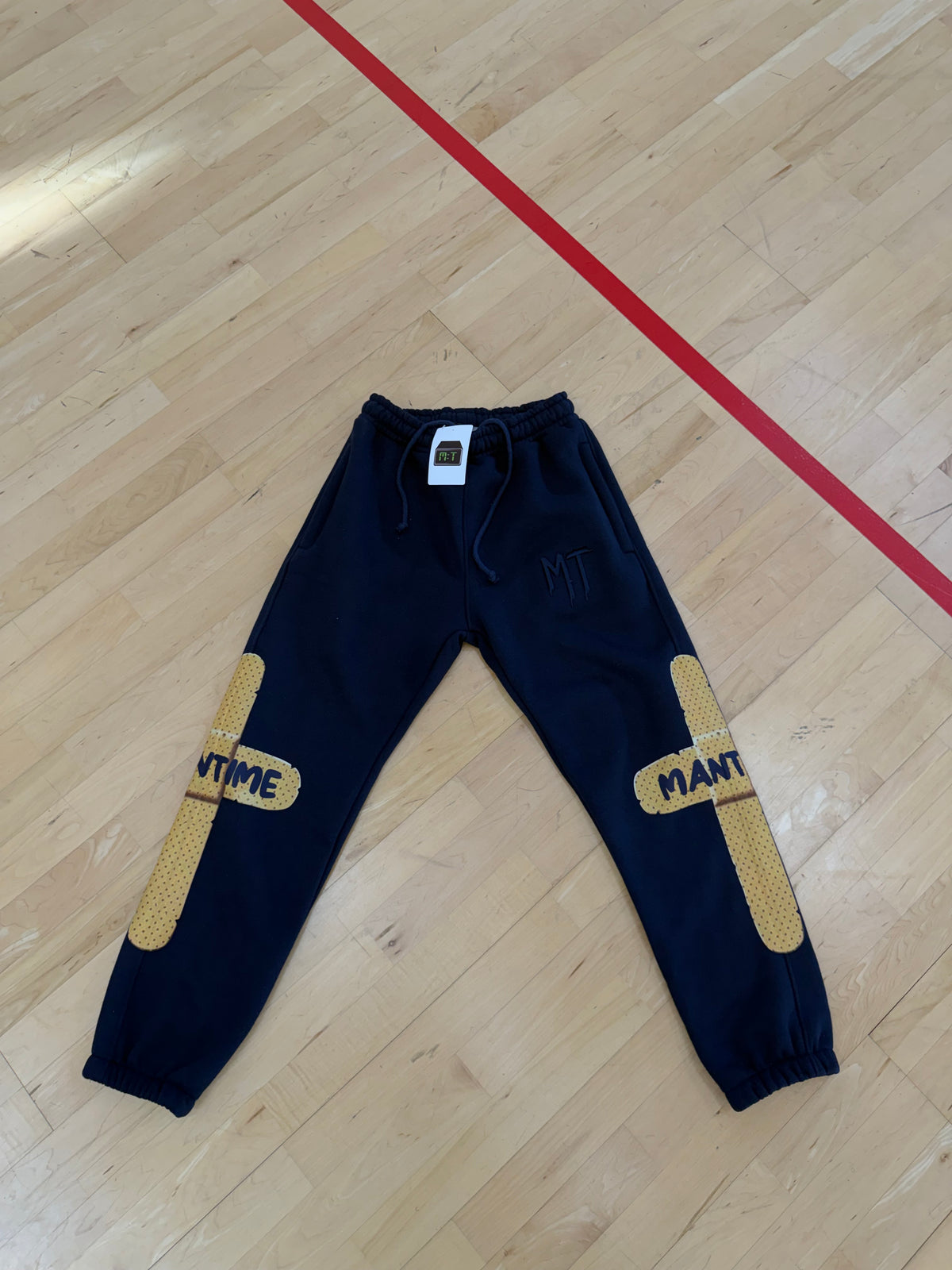 Navy Bandaid Cross Sweatpants