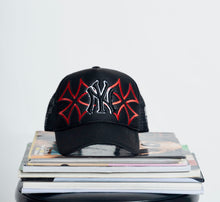 Load image into Gallery viewer, 1 of None Trucker Midnight Black w/ Red
