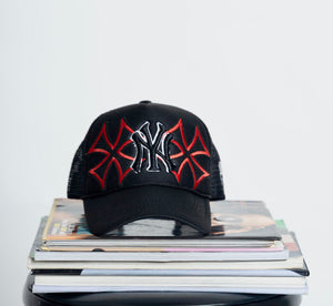 1 of None Trucker Midnight Black w/ Red