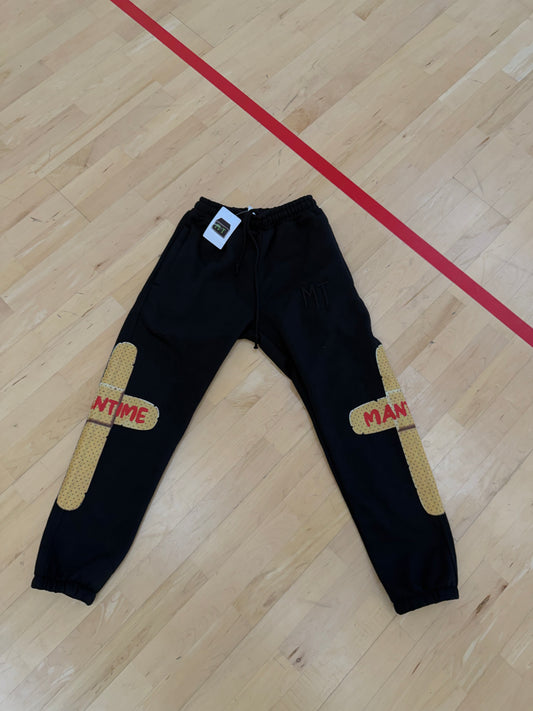 Bandaid Cross Black Sweatpants